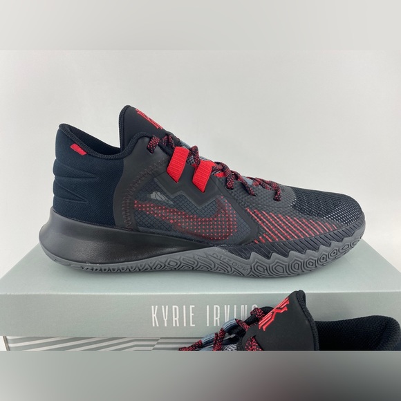 Nike Flytrap 5 Bred Men's Basketball Shoes Sneakers Black Red CZ4100 003 - Picture 4 of 11